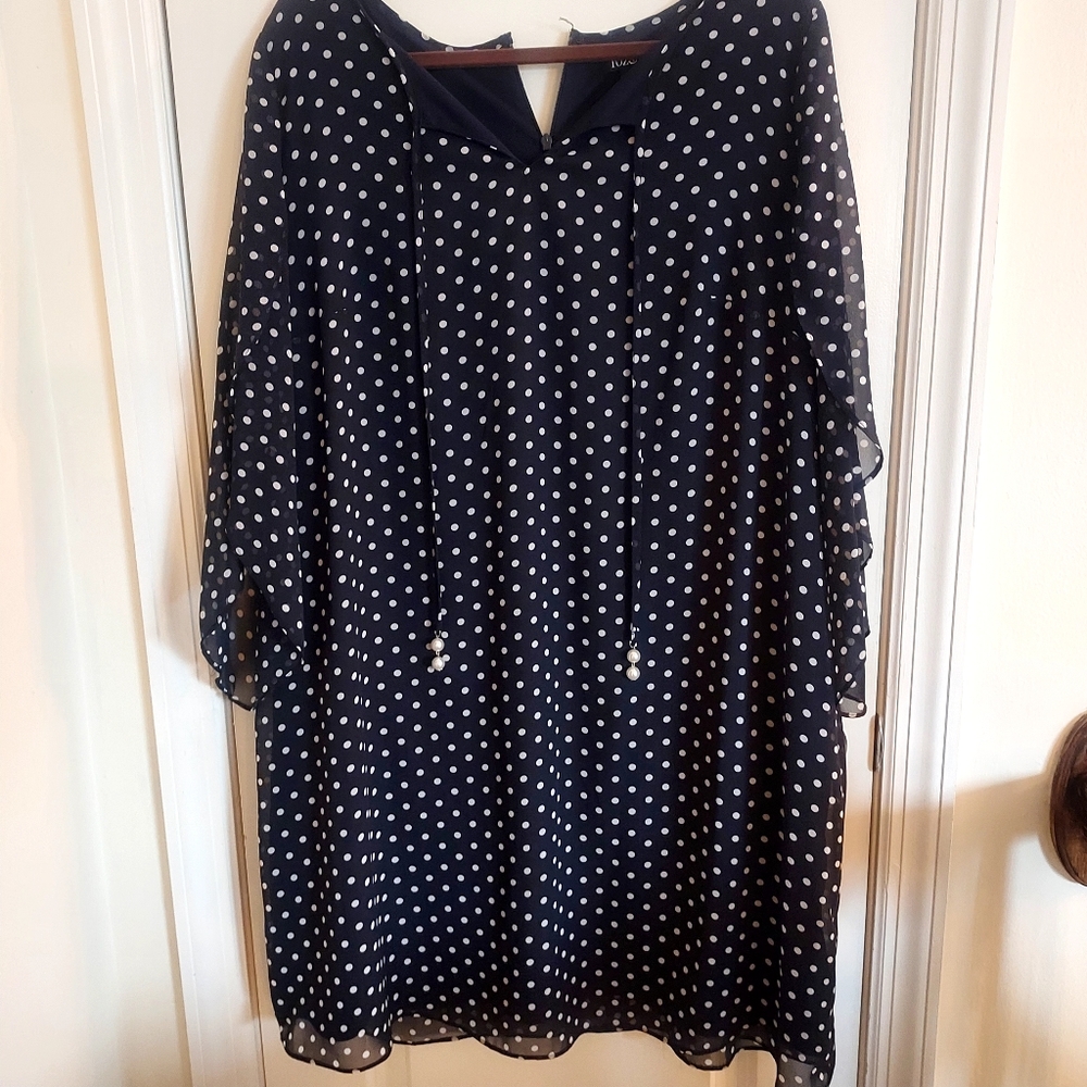 Black and white polka dot dress